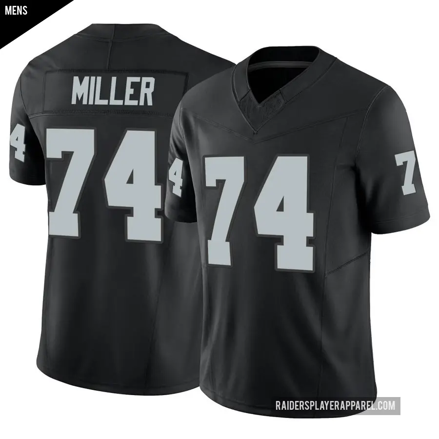 Men's Las Vegas Raiders ＃74 Kolton Miller Black Limited Vapor F.U.S.E. Jersey
