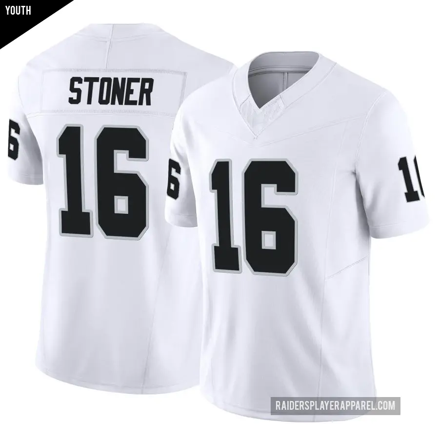 Youth Las Vegas Raiders ＃16 Dillon Stoner White Limited Vapor F.U.S.E. Jersey