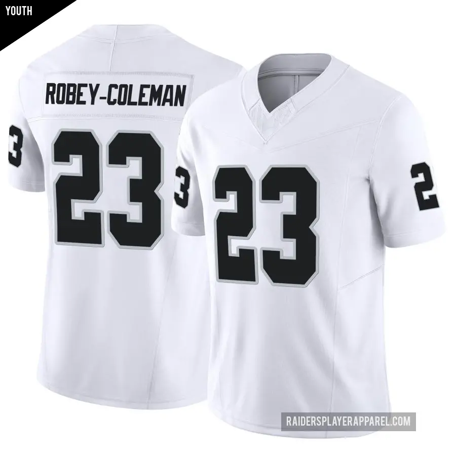 Youth Las Vegas Raiders ＃23 Nickell Robey-Coleman White Limited Vapor F.U.S.E. Jersey