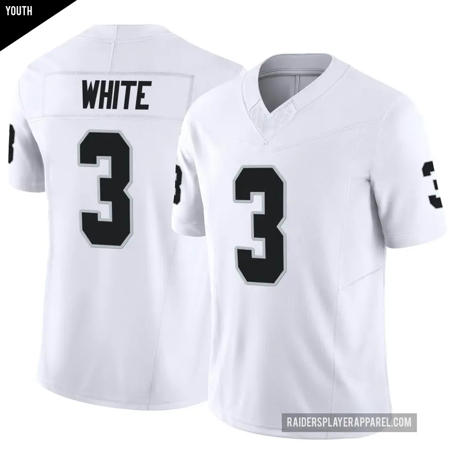Youth Las Vegas Raiders ＃3 Zamir White White Limited Vapor F.U.S.E. Jersey