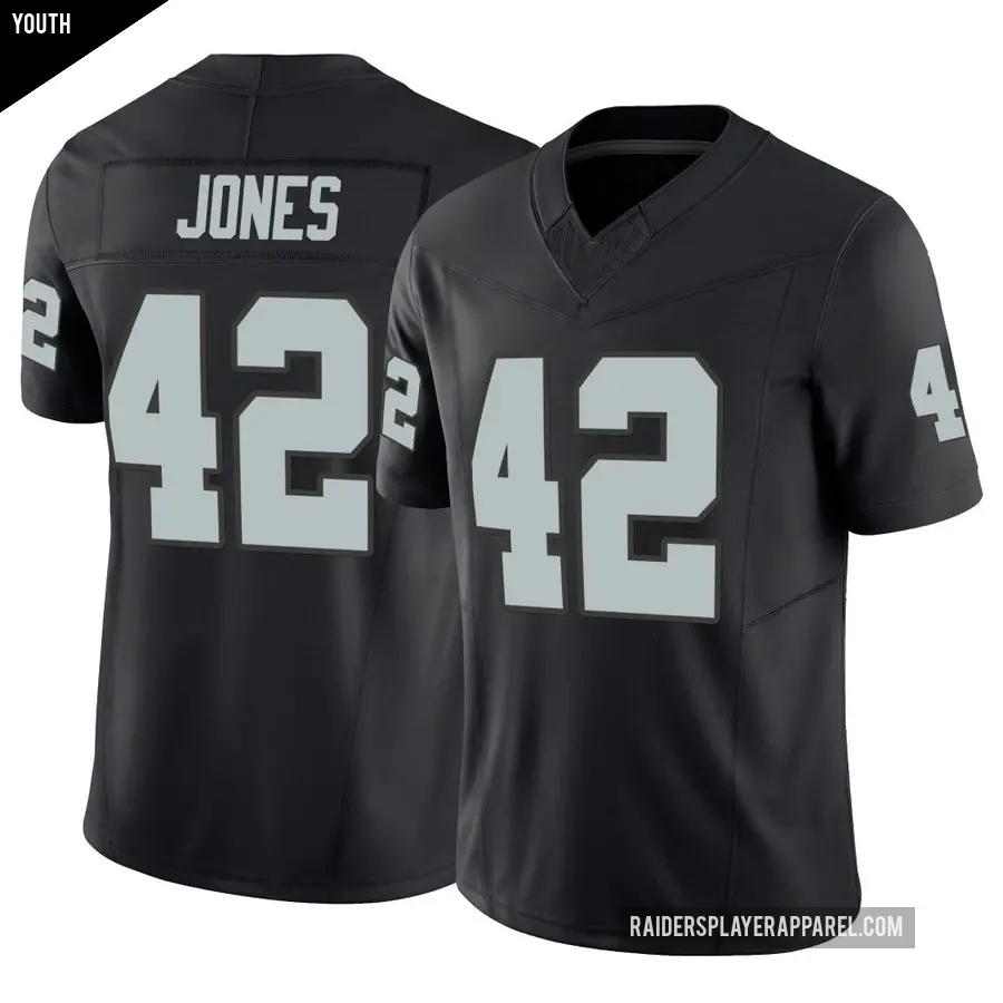 Youth Las Vegas Raiders ＃42 Matt Jones Black Limited Vapor F.U.S.E. Jersey