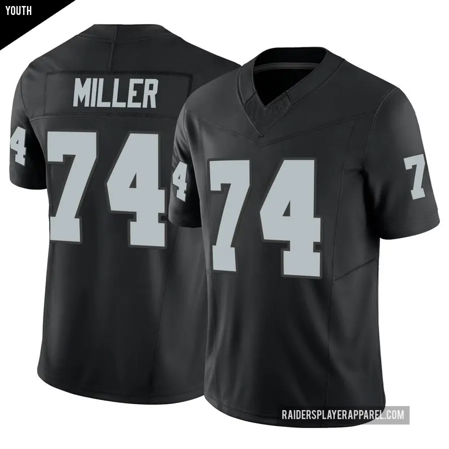 Youth Las Vegas Raiders ＃74 Kolton Miller Black Limited Vapor F.U.S.E. Jersey