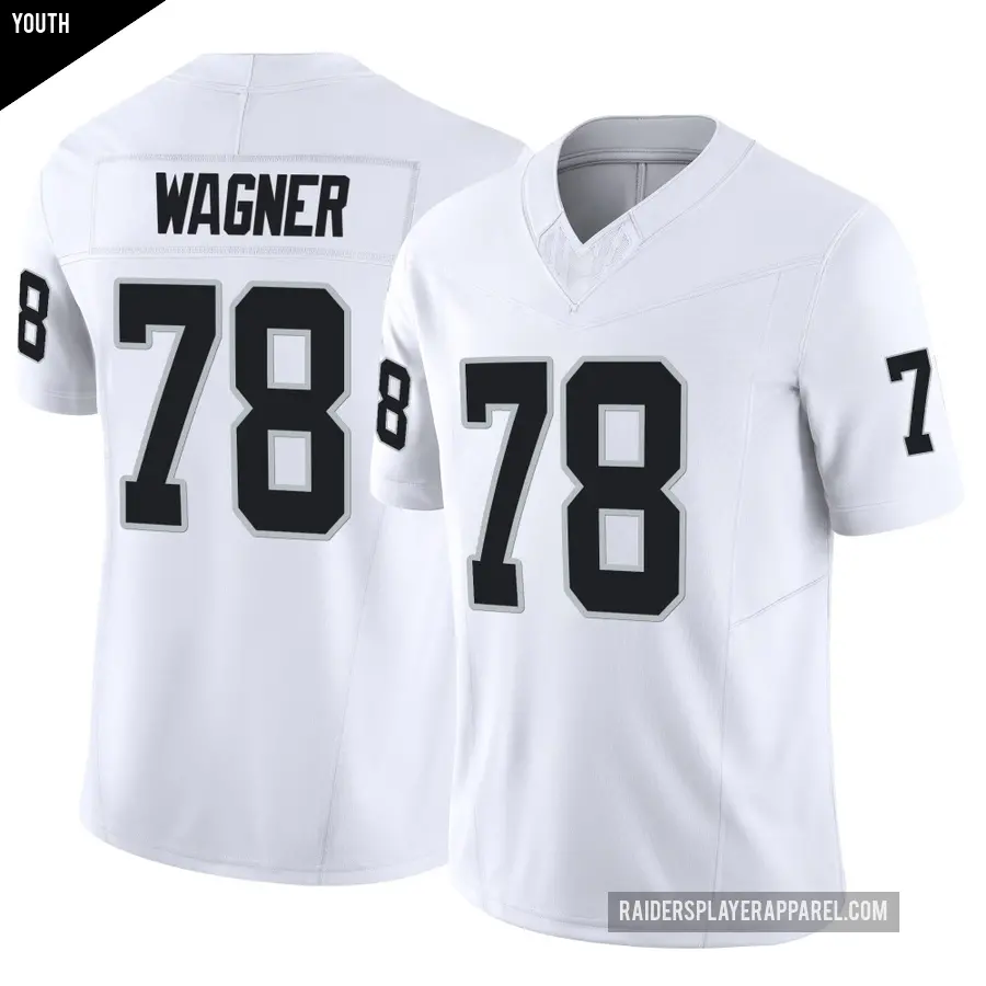 Youth Las Vegas Raiders ＃78 Dalton Wagner White Limited Vapor F.U.S.E. Jersey